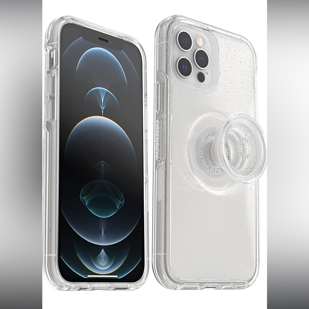 Glitter Otterbox Popsocket iPhone 12 Case 🤍